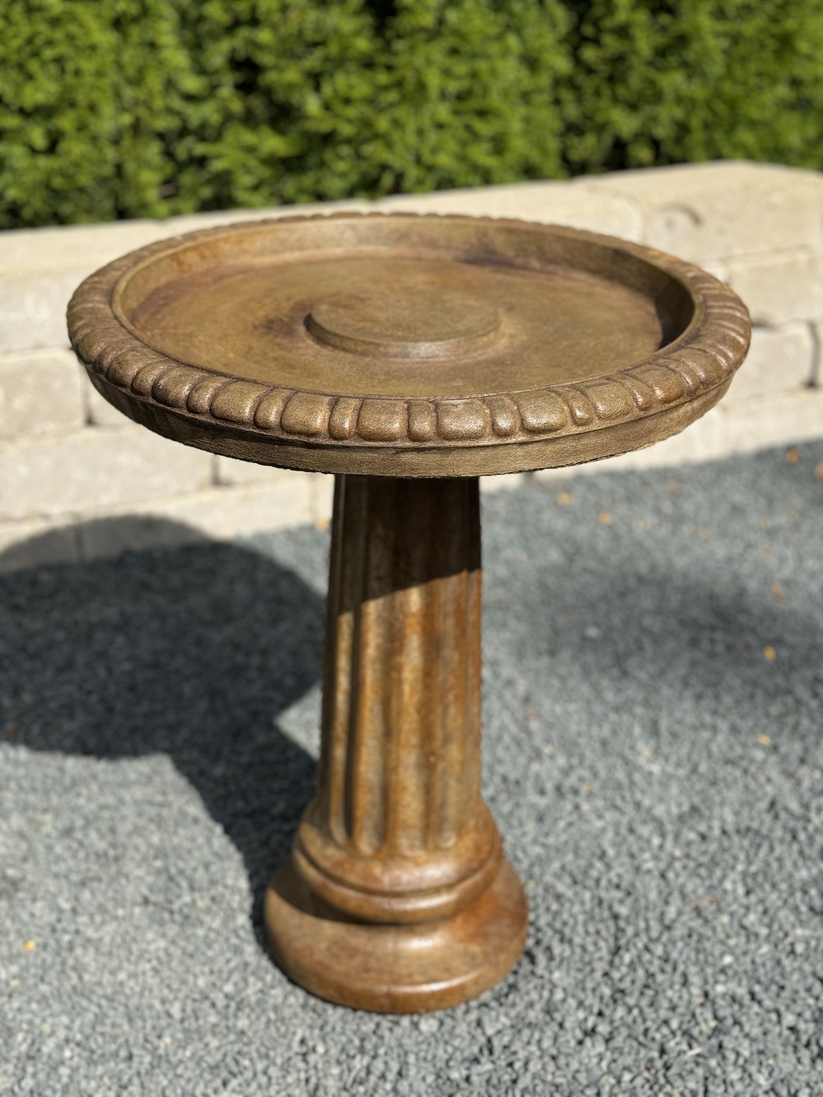 Fluted Birdbath