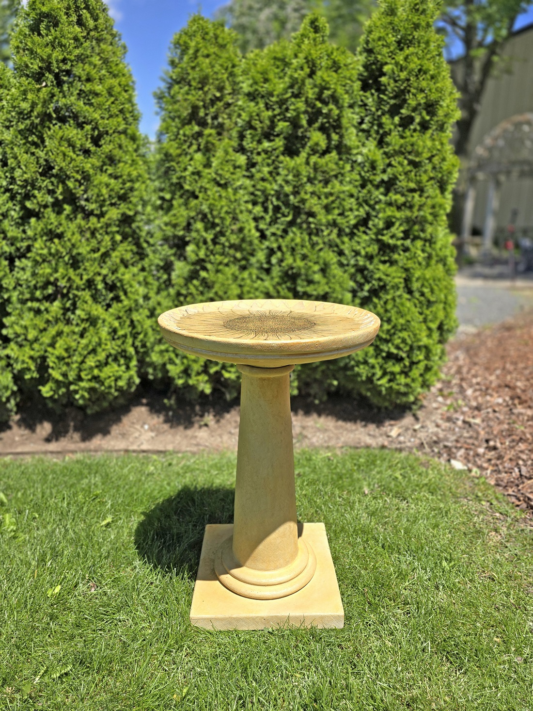 Sunflower Birdbath