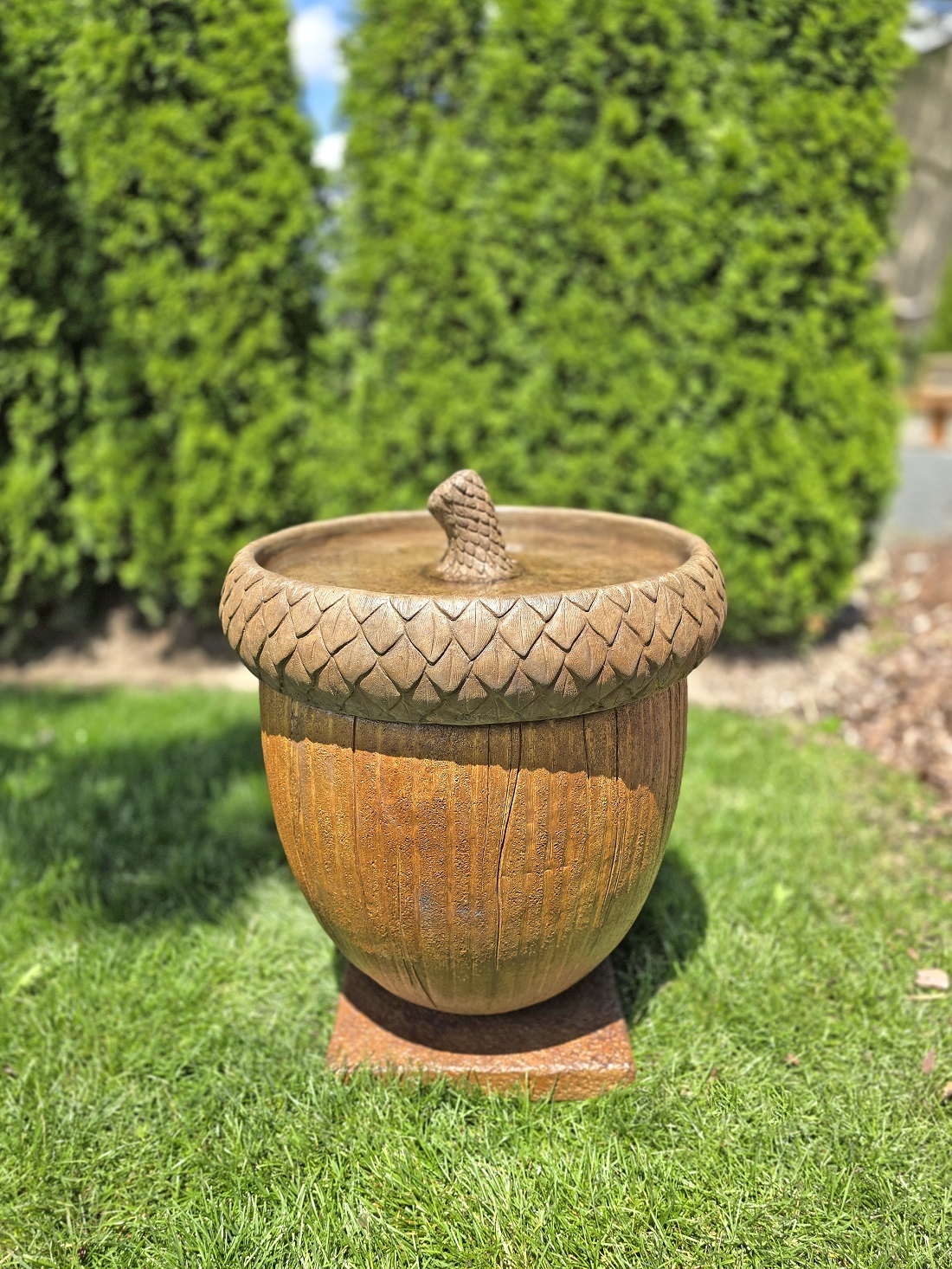 Acorn Birdbath