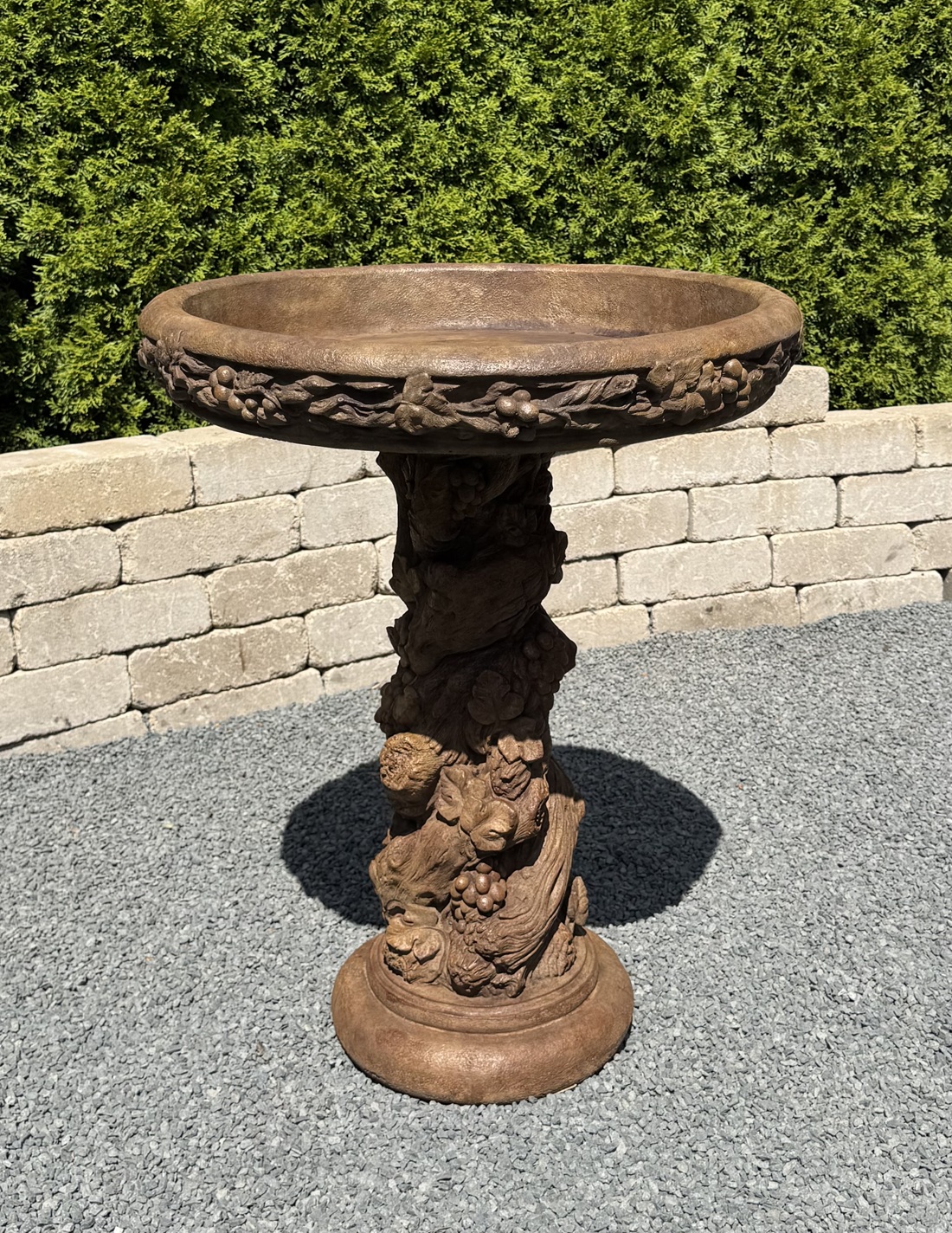 Large Grapevine Birdbath