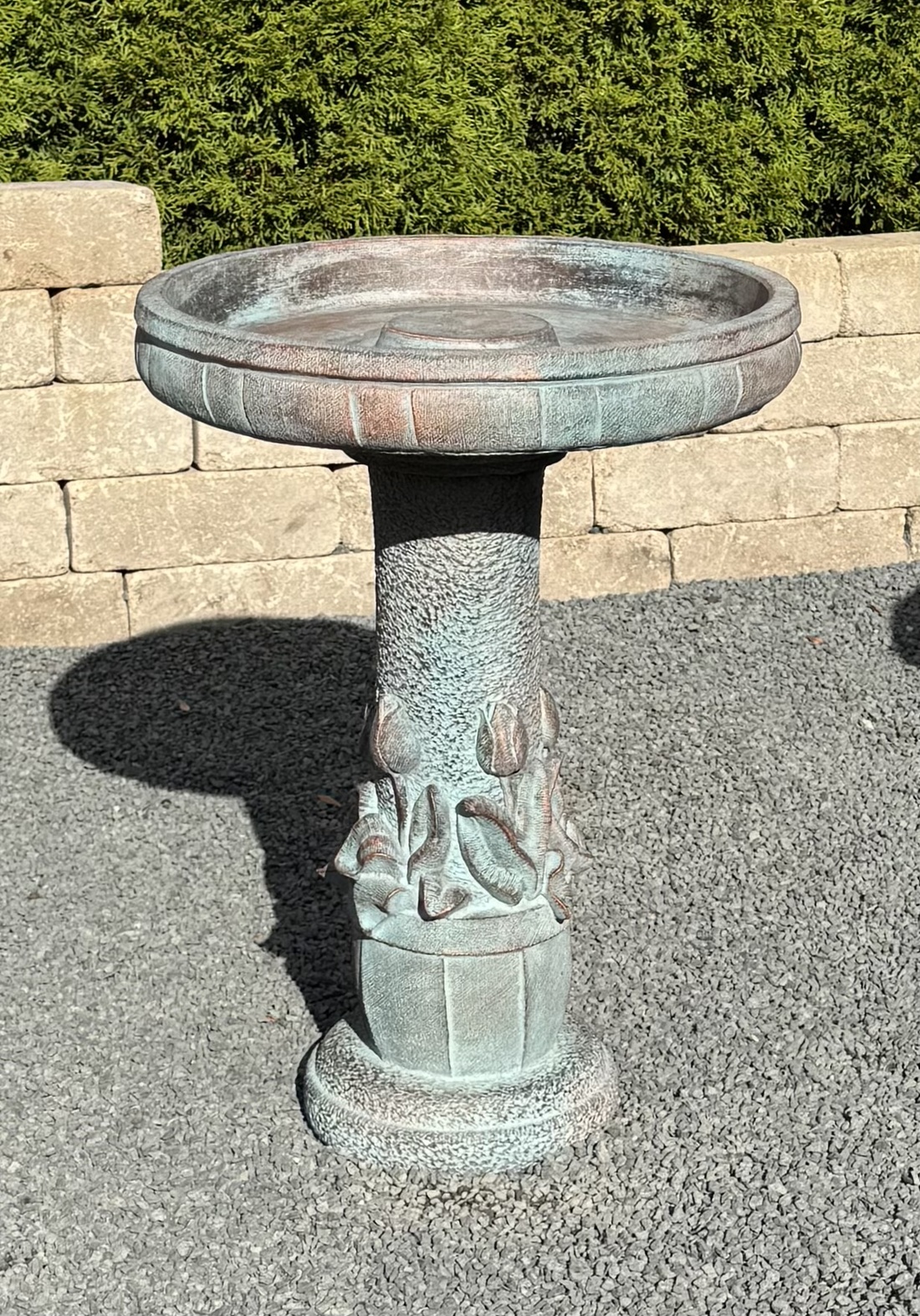 Tulip Birdbath