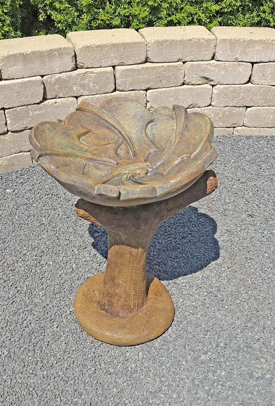 Maple Leaf Birdbath