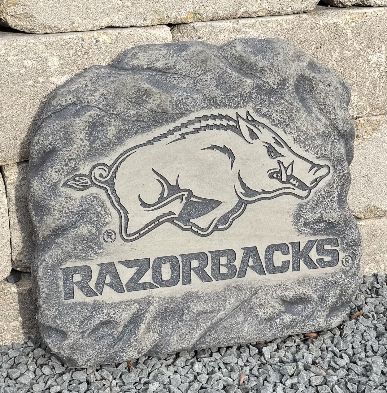 Arkansas Razorback Logo Stepping Stone