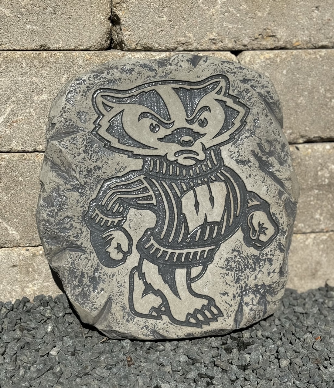 Wisconsin Bucky Badger Stepping Stone