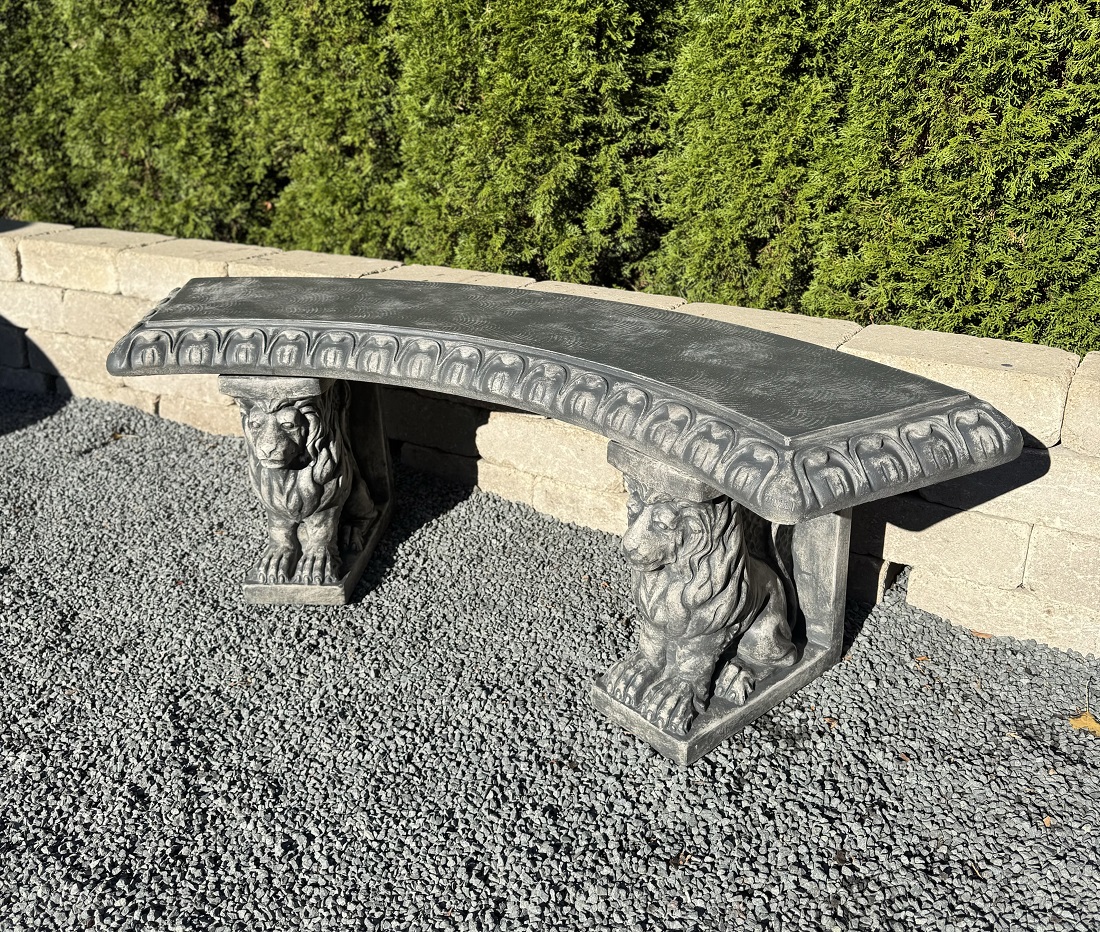 Lion Curved Bench