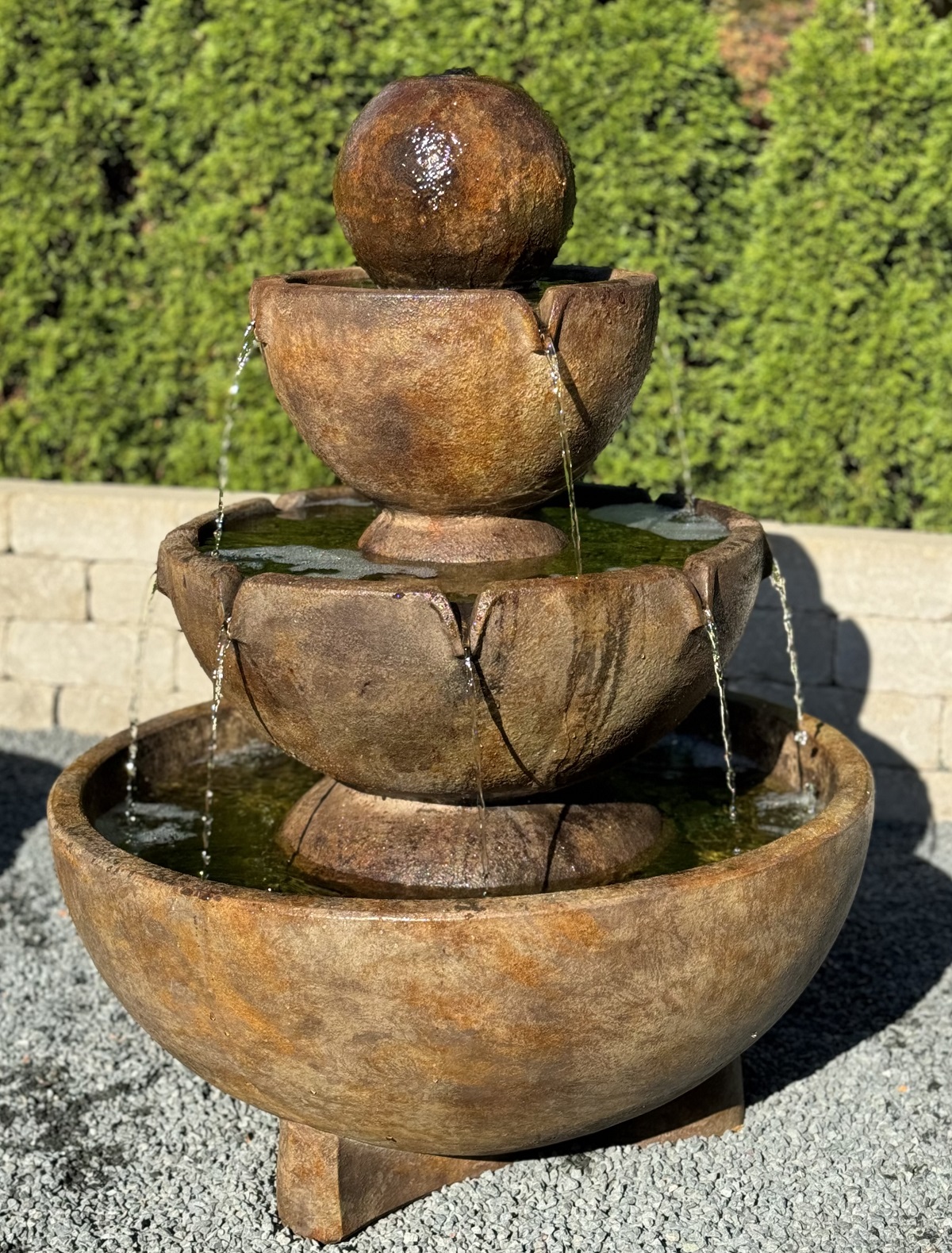 Tall Stone Vessels Fountain