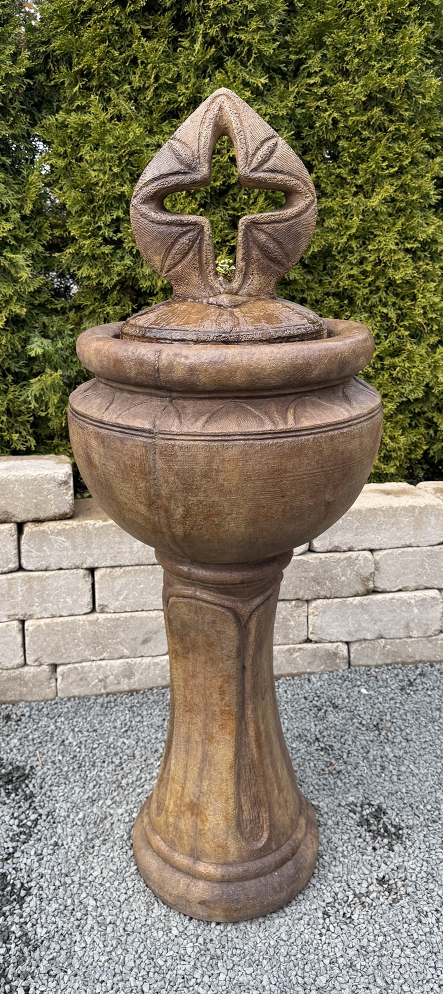 Tall Antique Cross Bubbler Fountain