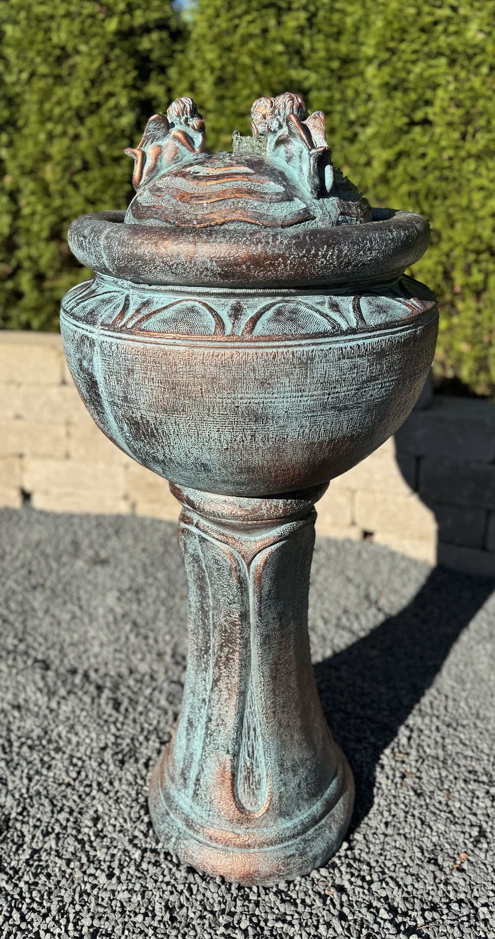 Tall Cherub Bubbler Fountain