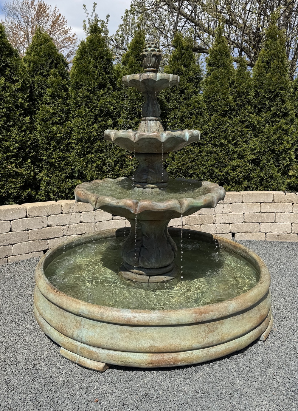 Classical Finial Fountain in Grando Pool