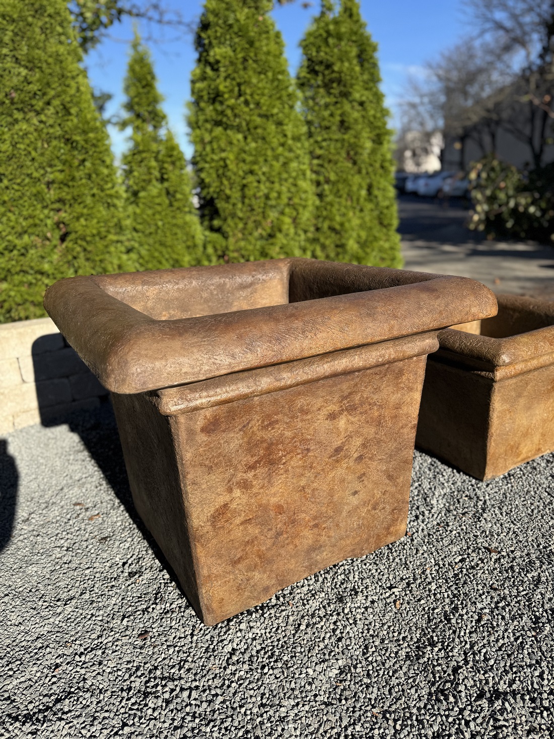 Large Antiqued Planter