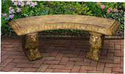 Lion Curved Bench