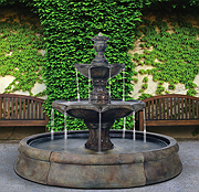 Finial Spill Fountain in Crested Pool