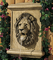 Lion Wall Spouting Plaque
