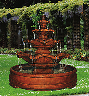 Quattro Classic Tier Fountain in Grando Pool