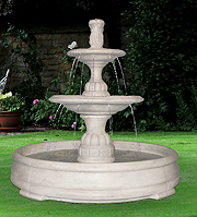 Small Contemporary Tier Fountain in Grando Pool