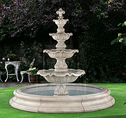 Four-tier Renaissance Fountain in Toscana Pool (original surrounds)